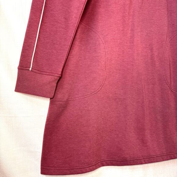 TITLE NINE Warmup Sweatshirt Dress Womens L Pink Fleece Loungewear Activewear - Picture 9 of 14